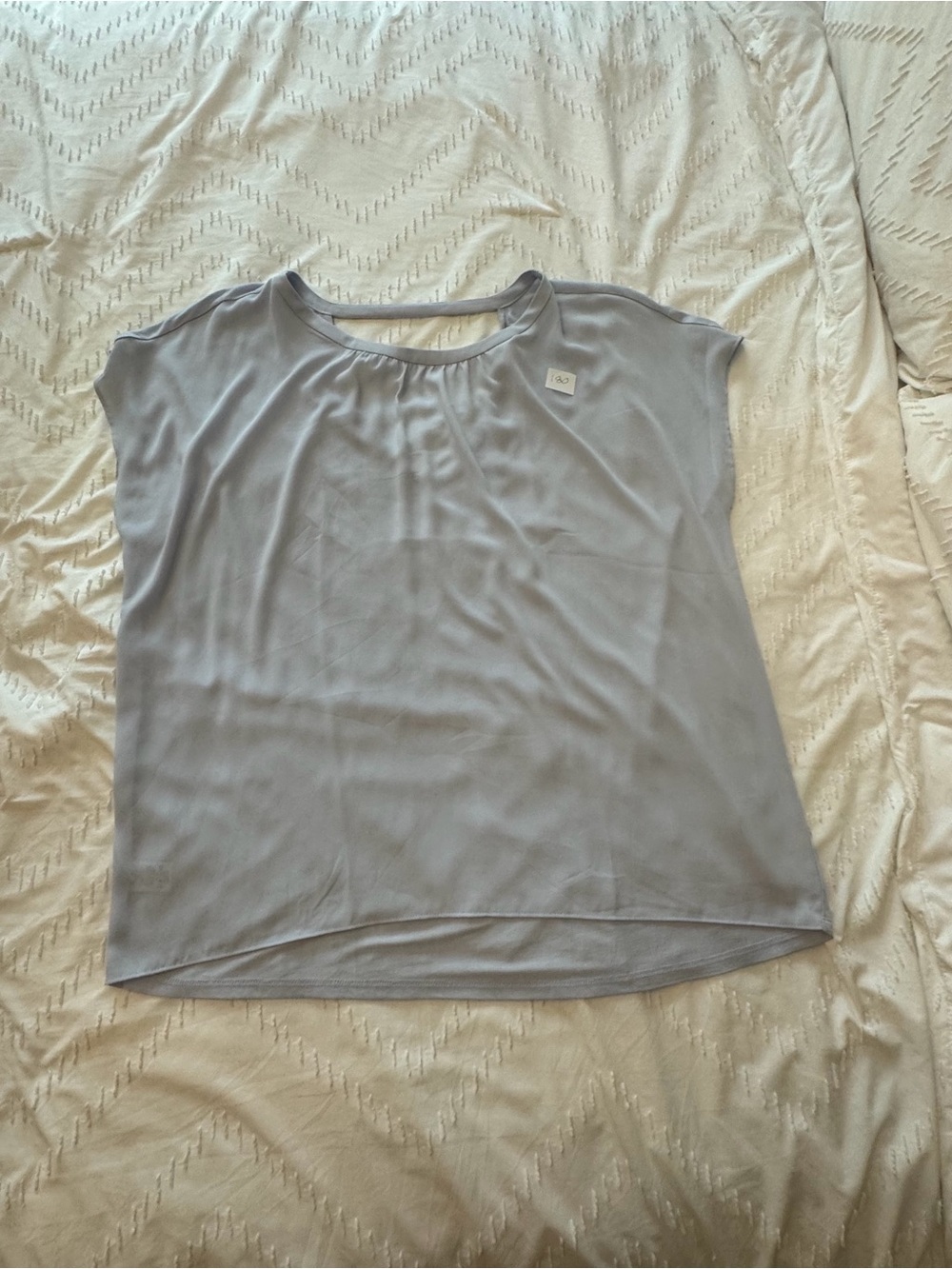 LOFT Light Blue Cap-Sleeve Blouse